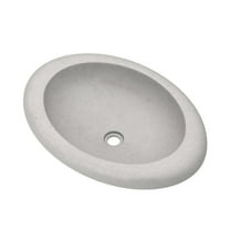 Native Trails Cuyama NativeStone and Concrete Drop-in Bathroom Sink - 21" x 15" x 5" Ash