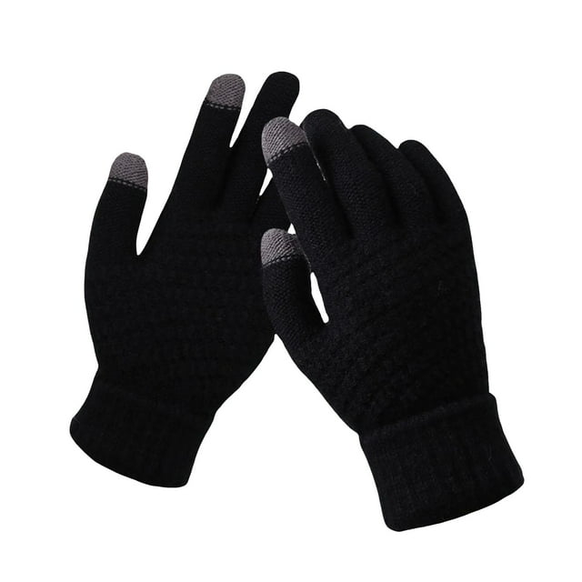 Guantes de Invierno Tejidos con Pantalla Táctil para Mujer Impermeables Resistentes al Viento Térmicos Suaves Transpirables Mitones Lisos para Deportes al Aire Libre Cálidos Flexibles