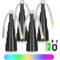 4-Pack Rechargeable Fly Fans for Tables, With LED Light, Safe & Foldable Indoor Outdoor Fly Fan for Dining, Parties & Picnics