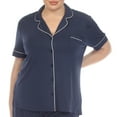 thumbnail image 4 of White Mark Women's Solid Short Pajama Set, 4 of 6