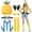 Yellow, variant on 7PCS Mardi Gras Costume Accessory Set for Women, Tutu Skirts Mardi Gras Beads Carnival Headdress Mask Long Socks