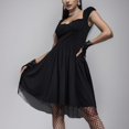 thumbnail image 2 of SZXZYGS Robes Formelles pour Femmes Soirée Midi Womens Sexy Gothique Robe Dos Nu Manches Courtes avec Coussin de Poitrine 2024, 2 of 5