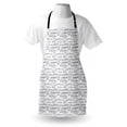 thumbnail image 4 of Calligraphy Apron, Names of Cities in World Amsterdam New York Beijing London Vienna Madrid, Unisex Kitchen Bib with Adjustable Neck for Cooking Gardening, Adult Size, Grey and White, by Ambesonne, 4 of 4
