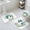Green, variant on Turquoise Aqua Tulips Bath Mat 3 Piece Bathroom Rug Set, Pastoral Flower Floral Spring Non Slip Bath Rug Contour Mat and Toilet Lid Cover, Absorbent Shower Mats Soft Bath Rugs and Mats Sets