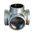 thumbnail image 2 of 1/2" -2" Galvanized Female Equal 4 Way Connector BSP Standard Thread Hardware Pipe Fittings Malleable, 2 of 3