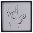 thumbnail image 1 of Bois Vous Aimer Plus Doigt Signe Décoratif Wall Art, 1 of 5