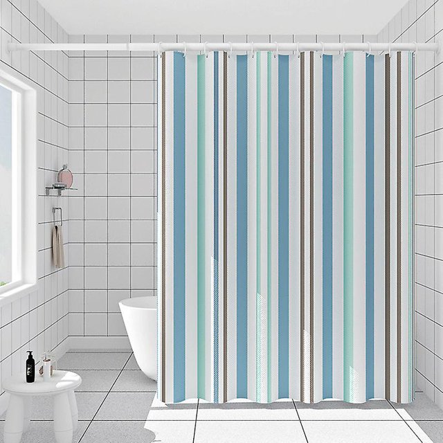 Cortina de ducha gruesa de poliéster, cortina de baño impermeable y resistente al moho, cortina de baño, cortina colgante, 150 180cm