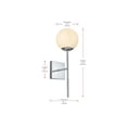 thumbnail image 2 of Living District Neri 6 Inch Wall Sconce White Shade in Chrome, 2 of 7
