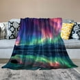 thumbnail image 2 of BCIIG Aurora Borealis Warm Lightweight Blanket Soft Fleece Throw Blanket for All Seasons - Super Soft Blanket for Living Room Sofa Decor and Cow Gifts - Multiple Sizes Available 40x50in, 2 of 6