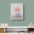 thumbnail image 3 of PixonSign Framed Wall Art Print Pink Carnation with Cursive Text Nature Plants Illustrations Modern Art Modern Group Relax/Calm Multicolor Pastel for Living Room, Bedroom, Office - 12"x16" WHITE, 3 of 6
