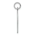 thumbnail image 4 of Auriga 14k White Gold Plain Medium.013 Depth Facing Left Engravable Charm for Women (L-27 mm, W-17 mm), 4 of 5