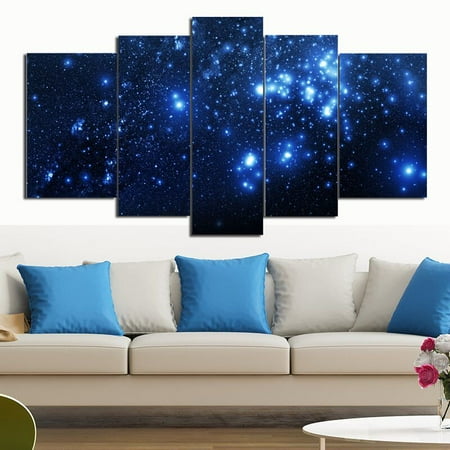 - 5 Panels Framed Strange Star Canvas Print Wall Art Picture Home Decoration Living Room Landscape Oil Painting On Canvas