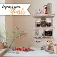 thumbnail image 5 of Autumn Alley White Washed Wood Shelf with 4 Hooks and 3 Shelves, Wall Mount, 5 of 8