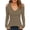 Khaki, variant on cocolona Off the Shoulder Sweater for Women V Neck Slim Fit Solid Color Tops Trendy Casual Knit Sweater