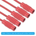 thumbnail image 4 of Uxcell 6 Inch Wire Keychain Cable Titanium Steel Key Ring Loop for Outdoor Hiking, Red, 15 Pack, 4 of 6
