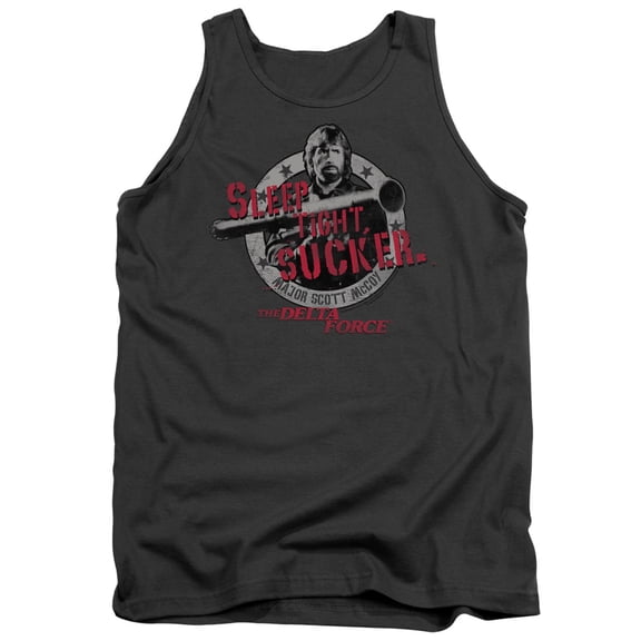 Delta Force Sleep Tight Adult Tank Top Charcoal