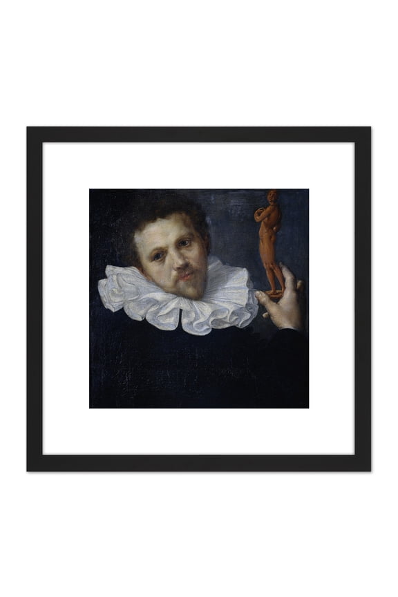 Cornelis Ketel Portrait Paul Van Vianen Painting 8X8 Inch Square Wooden Framed Wall Art Print Picture with Mount