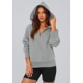 thumbnail image 4 of Sudadera PRETTYGARDEN Otoño 2025 para Mujer Media Cremallera Gris XL, 4 of 8