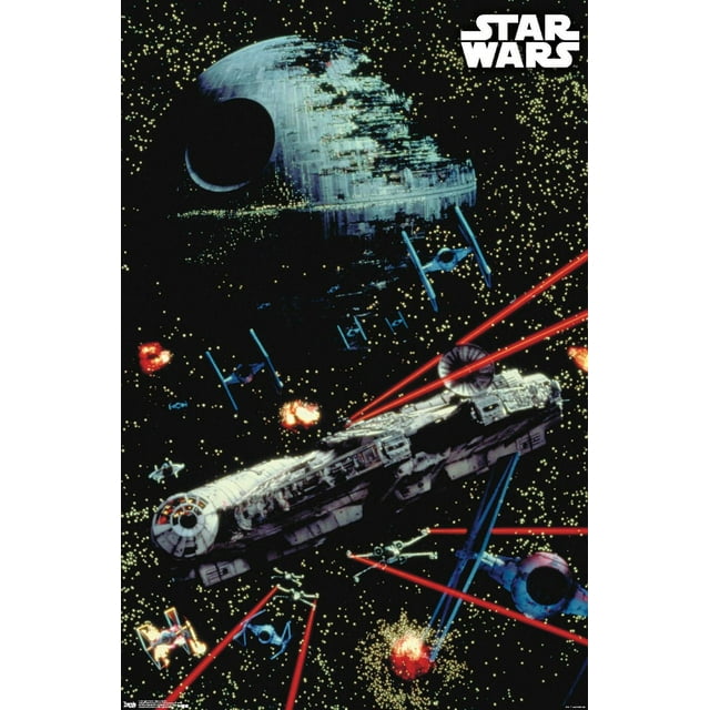 Star Wars: Saga - Space Battle Wall Poster, 22.375" x 34"