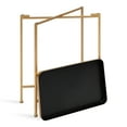 thumbnail image 5 of Kate and Laurel Celia Modern Tray Side Table, 18 x 12 x 26, Black and Gold, Foldable Rectangular End Table for Storage and Display, 5 of 7