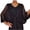 Black, variant on Womens Summer Crochet Cardigan Lightweight Open Front 3/4 Sleeve Kimono Boho Knit Cover Up for Casual Beach