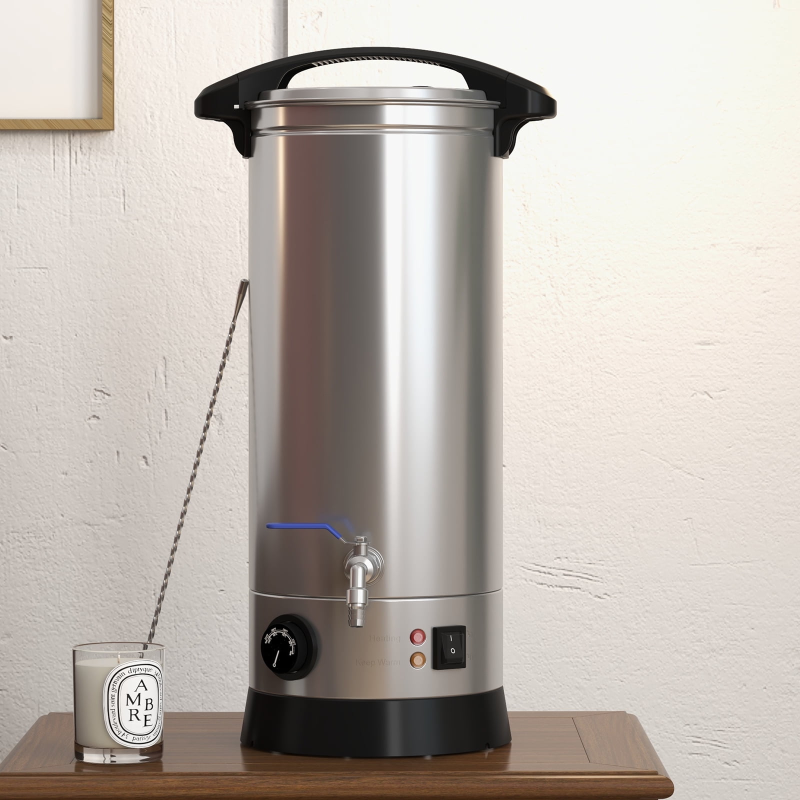 Ladcaser Wax Melter for Candle Making, 12L Large Wax Melting Furnace with Quick Pour Spout and Temp Control for Candle Soap Business Fast Easy Clean