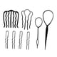 thumbnail image 2 of Kit de Accesorios para Peinar El Cabello | Herramienta de Modelado de Cabello Diy de Diseño Rápido (8 Piezas) | Material Plástico | para Peluqueras | Trenzas y Rizadores de Cola de Caballo | Duradero, 2 of 7