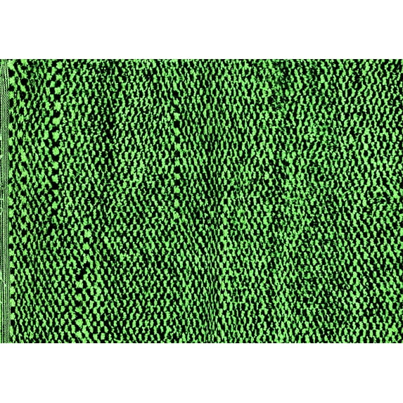 Ahgly Company Indoor Rectangle Abstract Green Modern Area Rugs, 5' x 8'