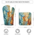 thumbnail image 2 of Abstract Flowers Oven Mitts And Pot Holders Sets of 4 Oven Gloves Set Potholders for Kitchen Cooking Baking Grilling Anti Scald Hot Pads And Heat Resistant, 2 of 6