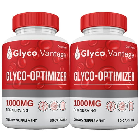 (2 Pack) Glyco Vantage Glyco-Optimizer Capsules, GlycoVantage Pills Blood Support Supplement High Potency Gluco Vantage 2 Month Supply