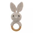 thumbnail image 1 of Sonajeros musicales para mordedor de bebé, 1 unidad, sonajero de ganchillo de animales, elefante, jirafa, anillo de madera para bebés, gimnasio Montessori, juguetes para niños Tan Jianjun unisex, 1 of 2