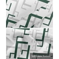 thumbnail image 6 of Geometric Green Linen Curtain Valance for Bedroom/Bathroom/Kitchen/Office/Living/Dining Room Window,Contemporary White Grey Abstract Rod Pocket Topper Decorative Cafe Drapes Panel 42"x12", 6 of 6