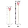thumbnail image 2 of BambooMN Premium Decorative Tulip End Cocktail Fruit Sandwich Picks Skewers for Catered Events, Holiday's, Restaurants or Buffets Party Supplies - Pink, 5.9", 300 Pieces, 2 of 4