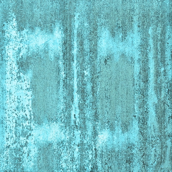 Ahgly Company Indoor Square Oriental Light Blue Industrial Area Rugs, 8' Square