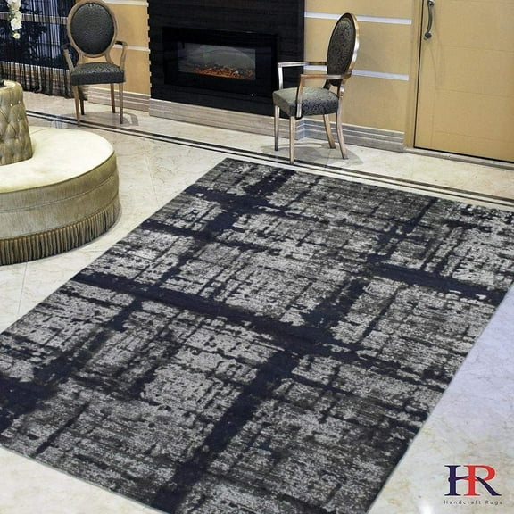 Abstract Rugs Marble Pattern Modern Contemporary Area Rugs Distressed-Fossil/Graphite/Dusk
