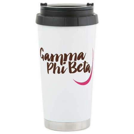 - CafePress - Gamma Phi Beta Moon Stainless Steel Travel Mug - Stainless Steel Travel Mug, Insulated 16 oz. Coffee Tumbler