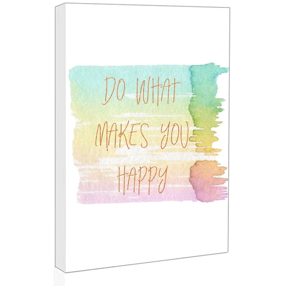Inspirational Positive Quotes Wall Decor - do what makes you happy (Framed 11"x14")