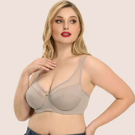 

nsendm Steel Women s Ring Ultra-thin Big Gathered Size Plus Underwear Without Bra Womens Nighties Underwear Grey 105D