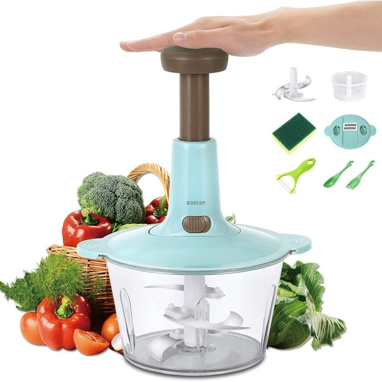 Food Chopper 2L Powerful Manual Food Chopper with Water Filter