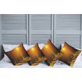 thumbnail image 2 of Ambesonne Landscape Throw Pillow Cover 4 Pack, Sunset Dawn Sun Rise, 20", Earth Yellow Dark Orange, 2 of 5