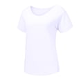thumbnail image 4 of Outfmvch t shirts for women Casual Cotton And Linen Solid Short Sleeves T Shirt womens tops shirts for women White, 4 of 9