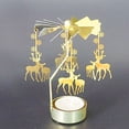 thumbnail image 5 of Candelero giratorio giratorio Banquete de boda Decoración del hogar de Navidad Candelabro de candelita de metal Advancent HA1736-08B, 5 of 5