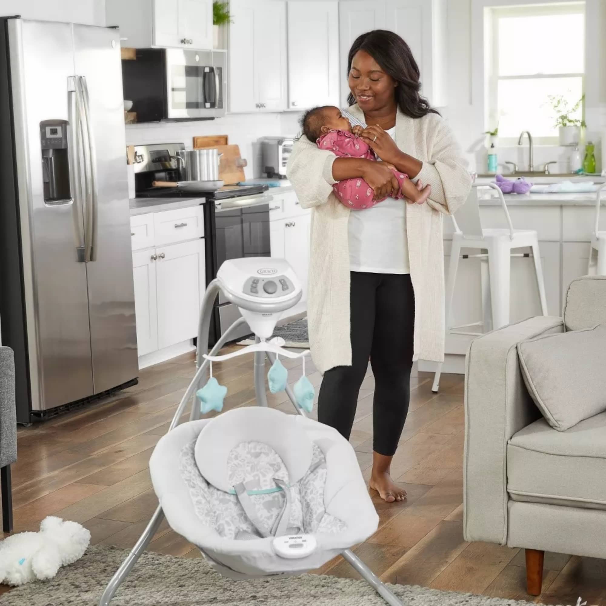 Graco Simple Sway Baby Swing, Green photo 4