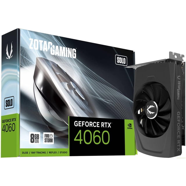 Tarjeta de Video ZOTAC GAMING GeForce RTX 4060 SOLO 8GB GDDR6 negro