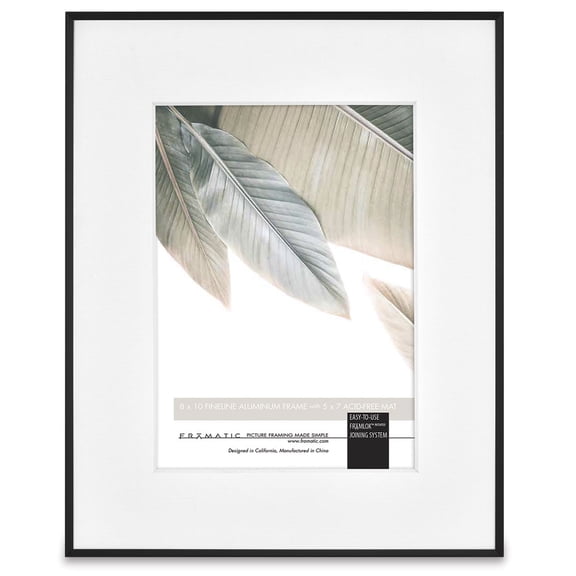 MCS Framatic Fineline II Frame - Black, 8" x 10"