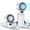 White, variant on Easyriver Portable Handheld Turbo Fan with Ice Cooler, 5 Gear Wind, Up to 12 Working Hours, 3 IN 1 Rechargeable Personal Cooling Fan with LED Display for Outdoor, Travel, Beach (Mint Green)