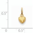 thumbnail image 2 of 14K Yellow Gold Solid Polished Plain Puffed Heart Charm, 2 of 2