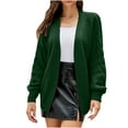 thumbnail image 2 of Lilgiuy Cardigan Sweaters for Women 2023 Solid Color Long Sleeve Knit Oversized Cardigans for Work Office Business, 2 of 3