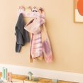 thumbnail image 2 of Kids Coat Hooks Rack Wooden Hanger Rail with Pegs Wall Mounted Children&#s Coat Rack with Hooks Cute Animals Design, 2 of 6