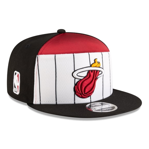 Men's New Era  White/Black Miami Heat 2025 NBA Tip Off Split Panel 9FIFTY Snapback Hat